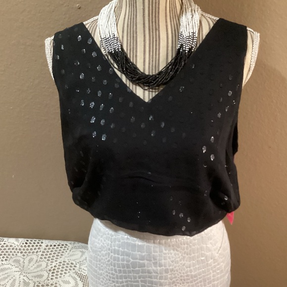 Lilly Pulitzer Tops - LILLY PULITZER FLORIN-SILK BLACK TOP.